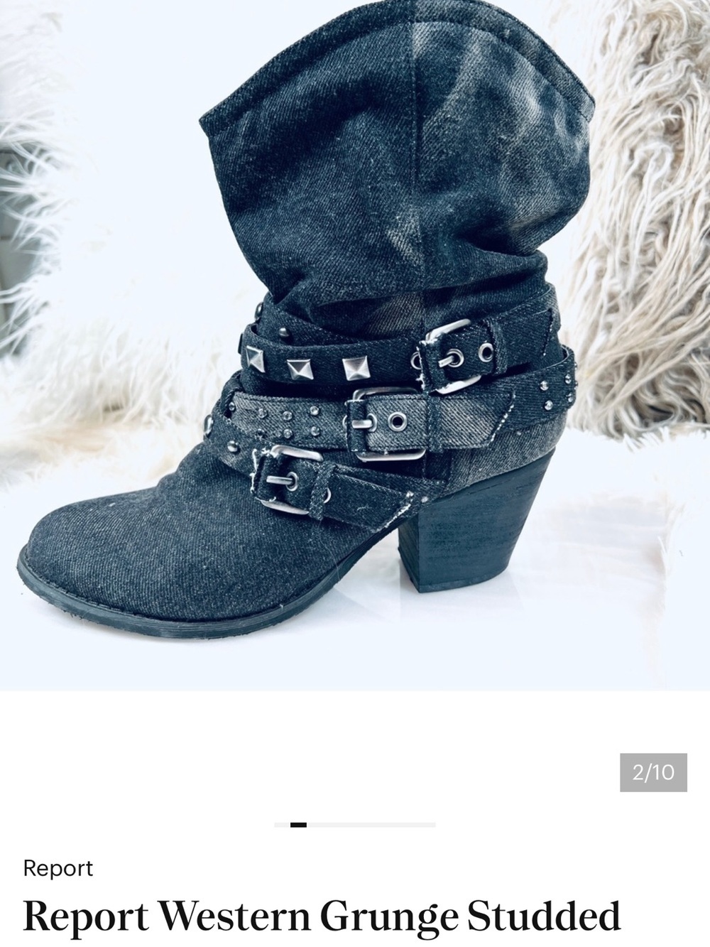 Report Western Grunge Studded Ankle Boots - Picture 12 of 12